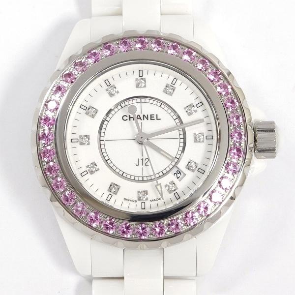 CHANEL シャネル J12 ピンクサファイヤベゼル 12Pダイヤ H2010