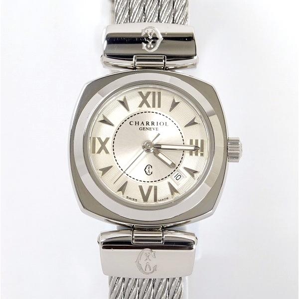 CHARRIOL シャリオール アレキサンダー ALEXS レディース シルバー文字盤 SS　クォーツ 中古美品