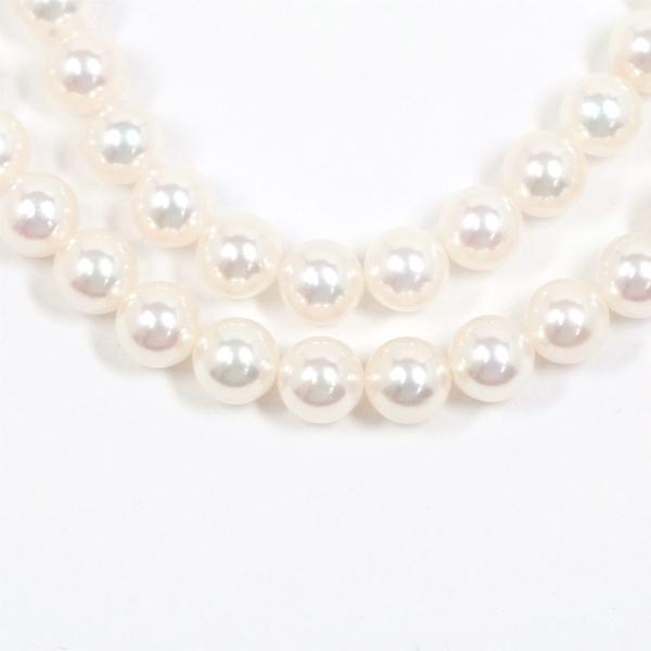 MIKIMOTO ミキモト あこや真珠 5.0ミリ〜5.5ミリ ベビーパール 2連 ネックレス K18金具