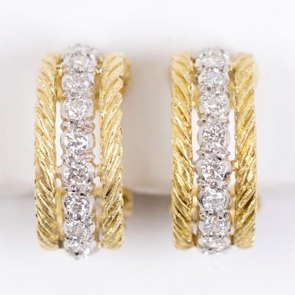 Buccellati ジャンマリア ブチェラッティ ダイヤモンド0 77ct 18k 750 イヤリング Fj ブランドギャラリーカレイド 通販 Yahoo ショッピング