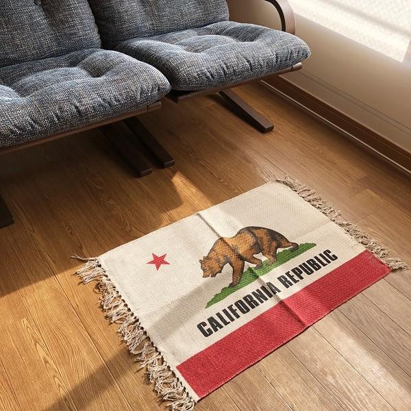 カリフォルニア州旗柄のフロアマット 西海岸インテリア 西海岸風 西海岸スタイル 男前インテリア Kb 3 西海岸雑貨のkalifornia Boardwalk 通販 Yahoo ショッピング