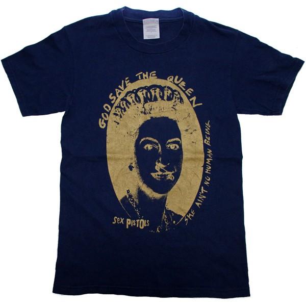 Sex Pistols / セックス・ピストルズ - GOD SAVE THE QUEEN / NAVY 古着Tシャツ(Sサイズ)