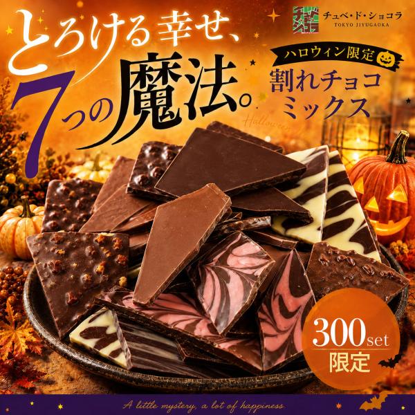 ハロウィン 割れチョコ7種ミックス2026 600g　※10月下旬頃の発送　東京 自由が丘 割れチョコ専門店   チョコレート チョコ 訳あり