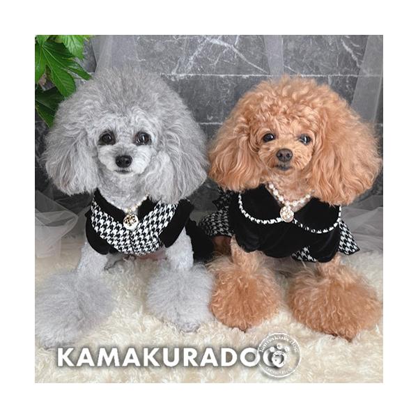 kamakuradog（鎌倉DOG） 千鳥柄ワンピース＆つなぎ 犬 服 : 鎌倉DOG