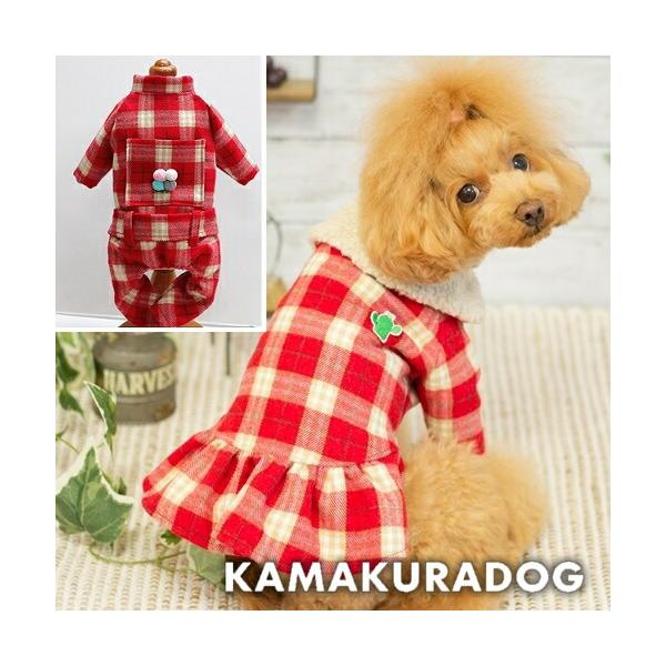 kamakuradog（鎌倉DOG） REDチェックつなぎ＆ワンピース 犬の洋服