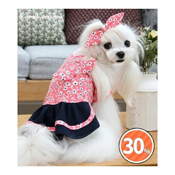 itdogs ワンピース イットドッグ 犬服 パピリーヒルズ  レア 花柄 kamakuradog 和小花柄ワンピース 犬の洋服 : 鎌倉DOG Yahoo!店