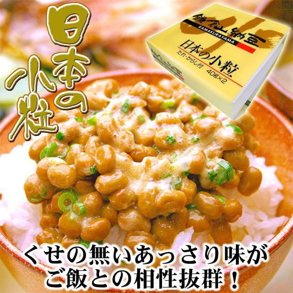 納豆 鎌倉山納豆 ご飯にぴったりなおかず探しは、結構大変。そんな時は、この納豆！★1パック1回使いきり、2パック入りでとっても便利♪★なめらかな糸引きと強いネバリ、くせの無いあっさりとした味わいは、ごはんに調和します。★冷蔵庫に入れておけば...