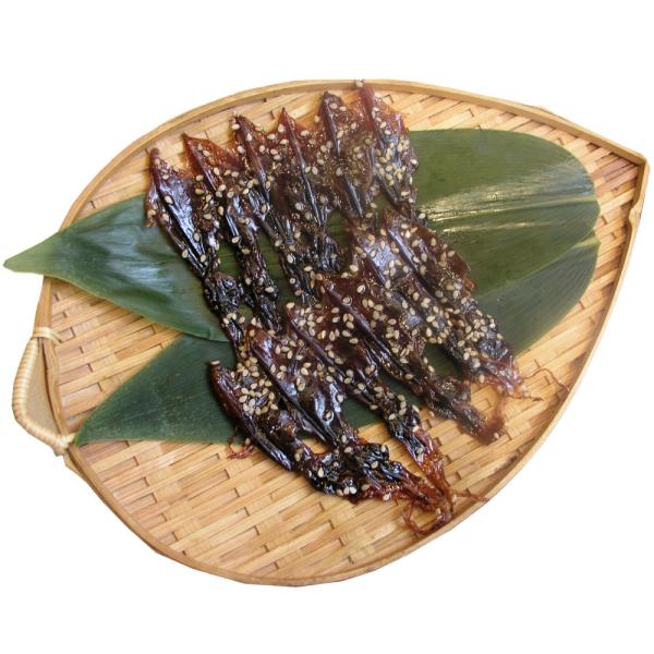 ほたるいかのワタの味と、甘すぎないみりんの味がからまり、ついついとまらなくなる一品。酒の肴に、お茶請けに、おやつ感覚で！軽く炙ってお召し上がりください。ちょっと目を離すと焦げてしまいますのでご注意ください。■内容量：ほたるいかみりん2枚■原...