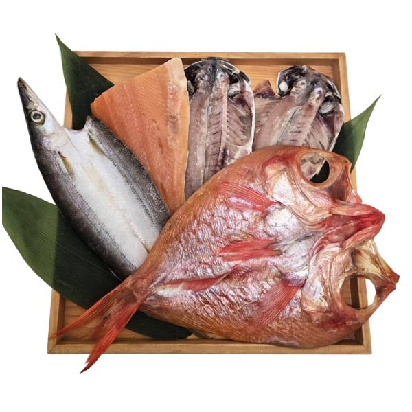 「味よせ」ギフト 国産 無添加 干物セット あじ2・かます1・熱海サーモン1・金目鯛1 詰め合わせ（冷凍）