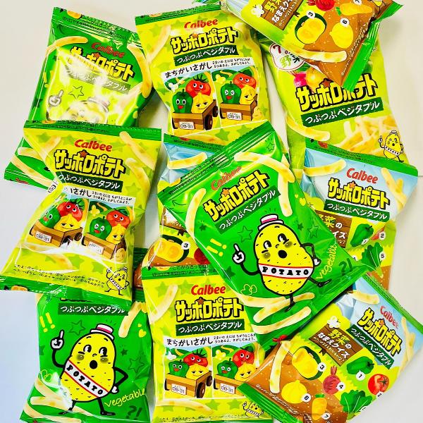 サッポロポテト 各種 つぶつぶベジタブル バーベキュー 1ケース12袋 スナック菓子 ポテトチップス ポテチ お菓子 おやつ 詰め合わせ まとめ買い 箱買い 詰め合せ 送料無料 防災 非常食 箱 ケース