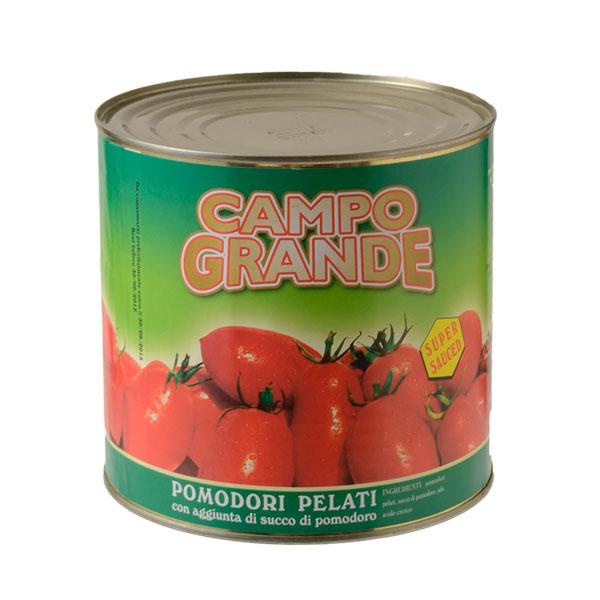 他サイト： アウトレット　訳アリ　へこみ、ラベル不良   カンポグランデ　トマトホール　1号缶　2550g  1個口8缶まで ｜トマト缶 高糖度 甘い ソース ピザ パスタ |の商品画像