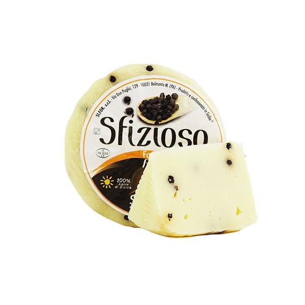 【冷蔵】スフィツィオーソ ペコリーノ ペパート 400g｜ おつまみ ワインのお供 チーズ イタリアイタリア・シチリアの伝統のチーズ！