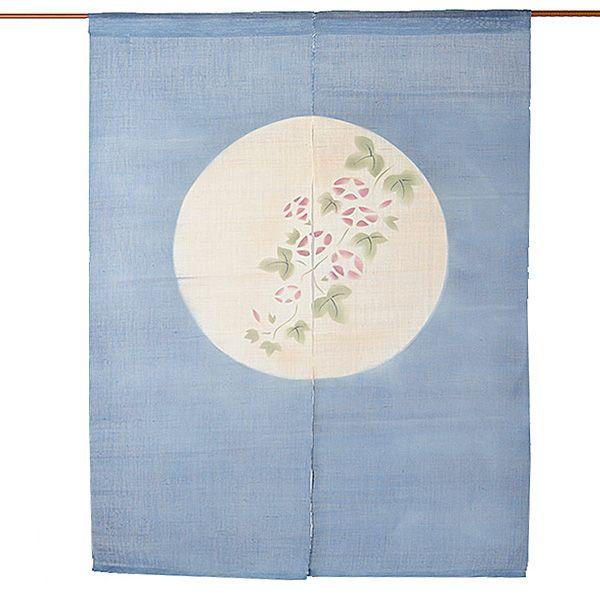 のれん 暖簾 おしゃれ 和風 ロング 麻 夏用 のれん 90 1cm 朝顔 As 1009 カメヤダイレクト 通販 Yahoo ショッピング