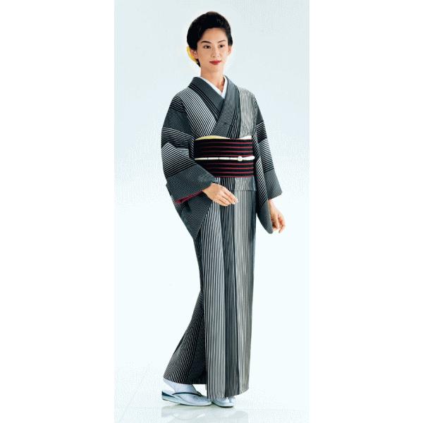 小紋 着物 反物 レディース ちりめん 踊り 舞台 おしゃれ 小紋 片滝縞  