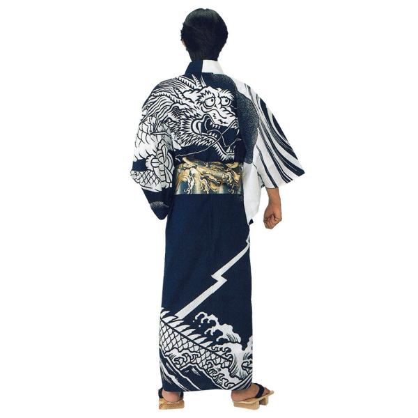 浴衣 ゆかた メンズ 男物 盆踊り 祭り ユカタ 踊り 絵羽浴衣 白 紺 雷雲 昇り竜 Buyee Buyee 日本の通販商品 オークションの代理入札 代理購入