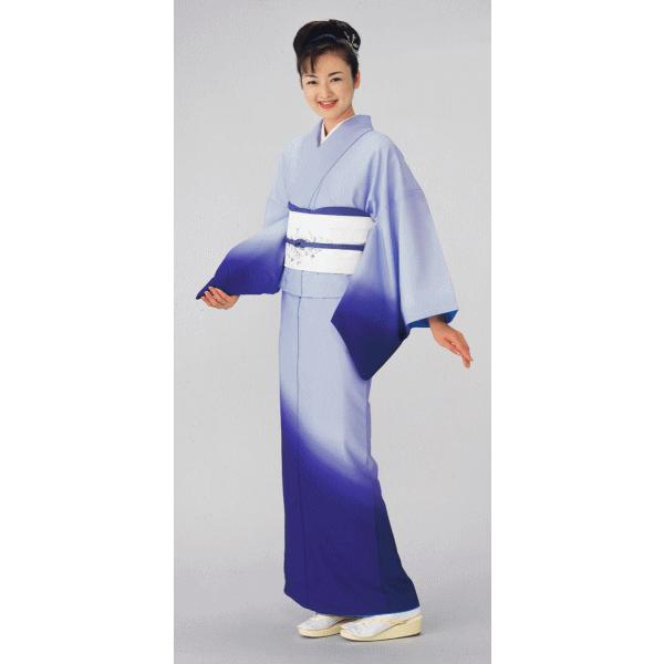 訪問着 着物 反物 女性 男性 踊り 絵羽 ぼかし 洗える着物 水色