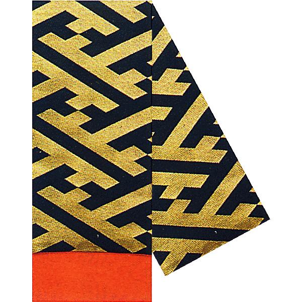 半幅帯 半巾帯 4寸帯 踊り 帯 半幅 浴衣 金箔 幅16cm 黒 紗綾型