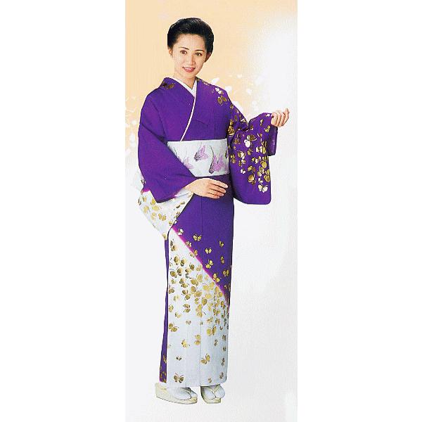 訪問着 女性 踊り 絵羽 訪問着 洗える着物 納期35日 紫 蝶 Ns 1253 カメヤダイレクト 通販 Yahoo ショッピング