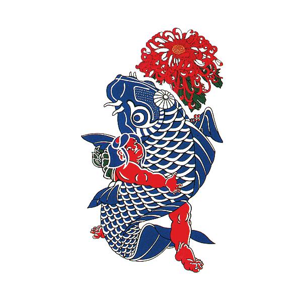 ペーパー タトゥー 刺青 シール 入れ墨 ボディ ペイント 大 鯉と金太郎 35cm 祭り用品 Kz Ns 22 カメヤダイレクト 通販 Yahoo ショッピング