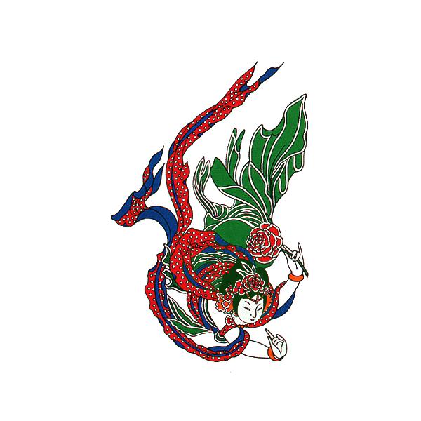 ペーパー タトゥー 刺青 シール 入れ墨 ボディ ペイント 大 天女 35cm 祭り用品 Ns 24 カメヤダイレクト 通販 Yahoo ショッピング