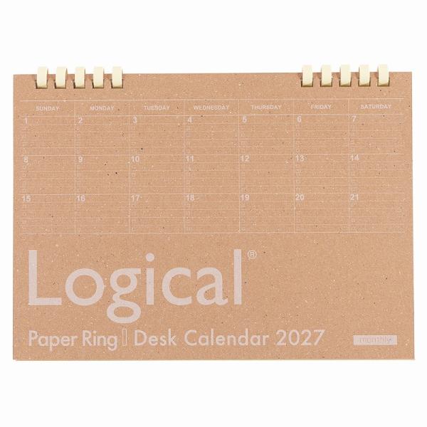 2027年ロジカルダイアリー手帳A5サイズリングタイプ（スケジュール帳）ナカヤバシ卓上カレンダーロジカルノートペーパーリング(COC-CLTP-A502-27)
