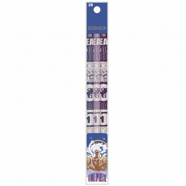 ワンピース[OnePiece]STシリーズ鉛筆セット-（２Ｂ丸軸えんぴつ３本セット）（720-6330-12）