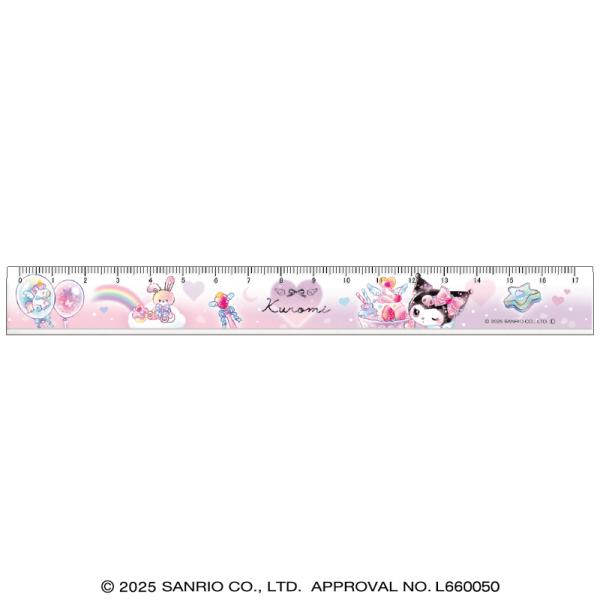 クロミちゃん[SanrioKURIMI]サンリオ（ハート） クラックス（CRUX) スリム17ｃｍ定規(直定規) (CR133835)
