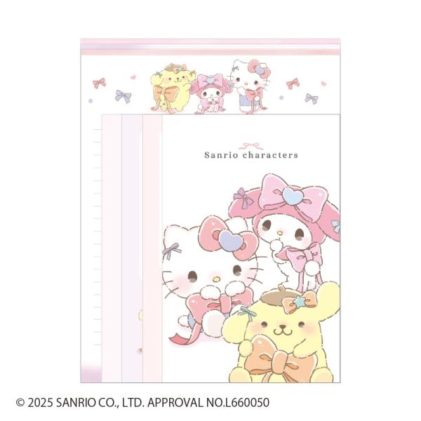 サンリオキャラクターズ[SANRIO] （ピンクグラデ）るんるんリボン（CRUX)クラックス マイセレクトレターセット（便箋・封筒セット） (CR135367)