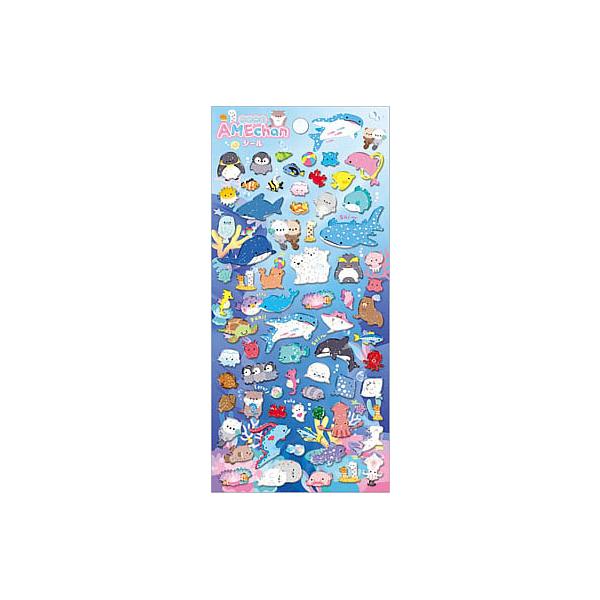 Q-LiA（クーリア） うみのいきもの ラメAMEchanシール (QL-01198) : 紙
