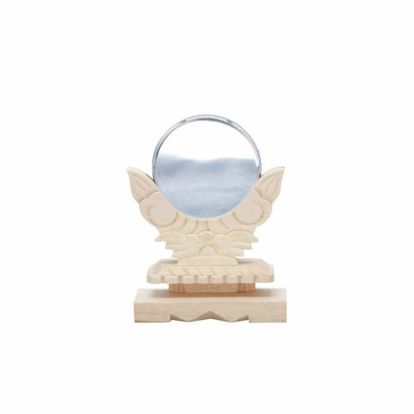 -商品名-神鏡 2寸-商品サイズ-幅8.5×奥行2.2×高さ11.4 cm-内寸-鏡：幅6.1×奥行0.4×高さ6.1cm、重量9g台座：幅8.5×奥行2.2×高さ9cm、重量27g-商品重量-36g-商品状態-組立品-商品説明-神棚の前に...