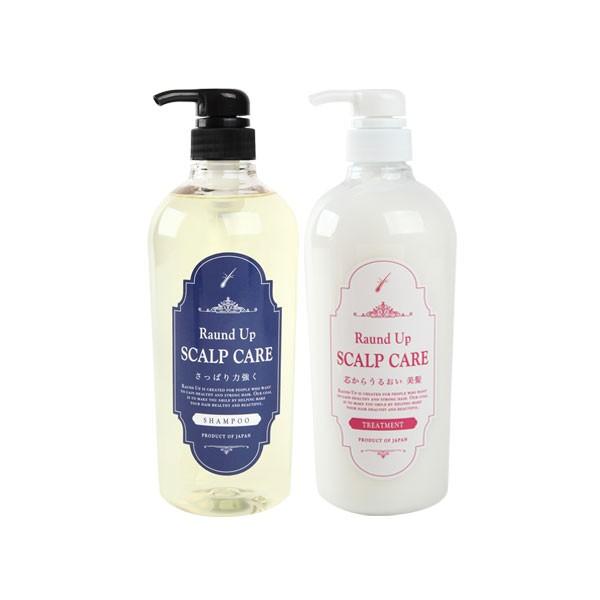 Raund Up ラウンドアップ さっぱりシャンプー 800ml ＆ 高保湿トリートメント 800g 本体セット 美容室専売 スカルプ