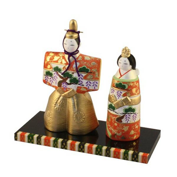 木村桜士堂 A460814 陶製雛人形「京洛立雛」メーカー直送品(代引不可)