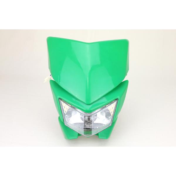 Dトラッカー125 KLX250ヘッドライトカウル 緑 KDX125SR KSR110 KDX250
