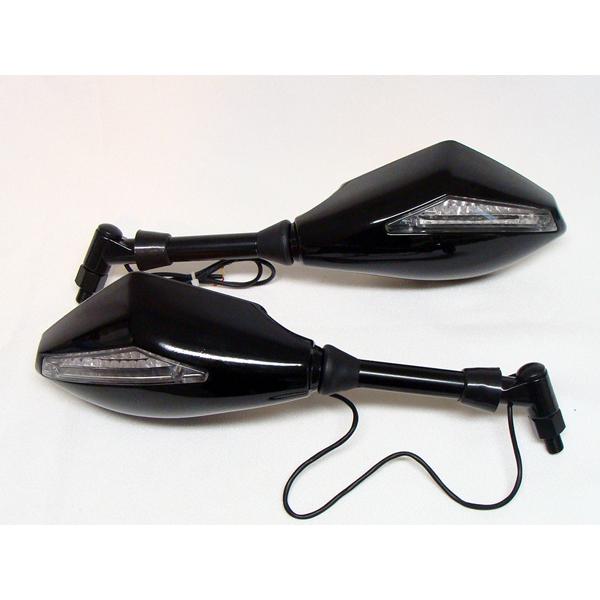 LEDウインカーミラー 黒 ネイキッド用 ZRX400 フュージョン