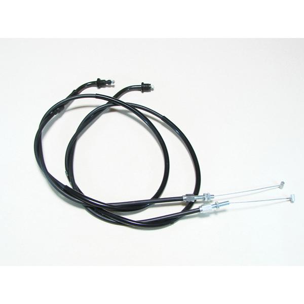 スティード400/600 40cmロング アクセルワイヤー2本 ブラック