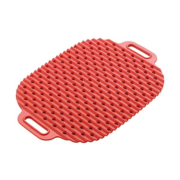 26x38x1 cmポリエチレンレッドシンクを傷から守る持ち手つきシックマットホーム&amp;キッチン/キッチン用品/シンク周り用品/シンクマット・流しスノコ