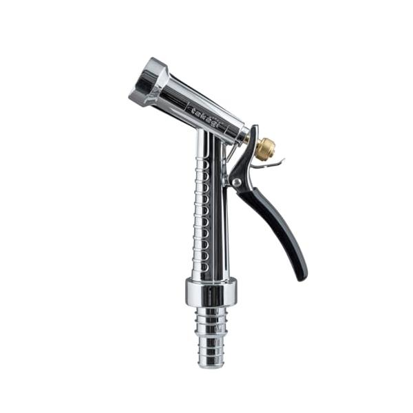 タカギ(takagi) 散水ノズル メタルガンL2 QG1134BK ホースノズル 金属製 頑丈 ホースリール 園芸 洗車 清掃 勢い 2水形 ストレート キリ カクサン ジェット タカ
