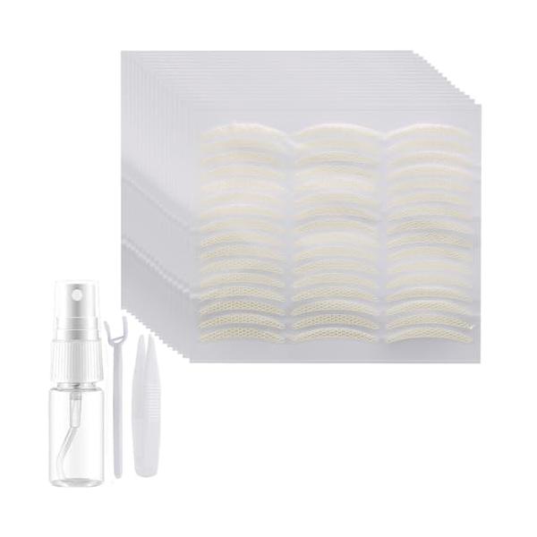 内容 メッシュテープ768枚(約12ヶ月分)、小噴瓶1本、樹脂補助具 2本。 楕円 まぶたの厚みが普通の方にオススメ 太め まぶたが厚めの方にオススメ 細め まぶたが薄めの方にオススメ。 簡単に水で貼る 簡単に水で貼り付け、のりは要りません...