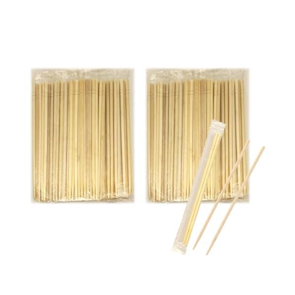 無地OP袋 完封箸 竹丸箸 割り箸 200膳入 完封箸 20* 丸箸 個包装 袋入り 割りばし わりばし 業務用 割らない箸エコ 大量 使い捨て 100本入*2袋セット (200膳)