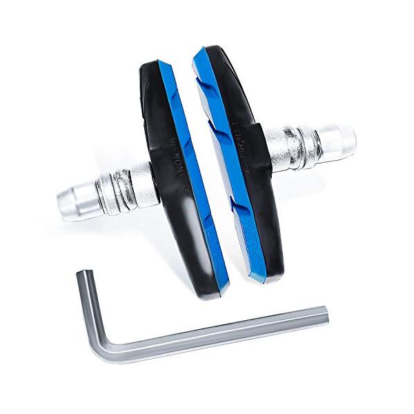 品名 Vブレーキ、サイズ：70mm、重量：32g、材質:天然合成ゴム、アルミニウム。 対応 マウンテンバイク、ロードバイク、折りたたみ自転車など、ほとんどのバイクに対応します。 高品質*耐久性 無害な天然ゴム材料を採用し、摩擦・高温に強く、...