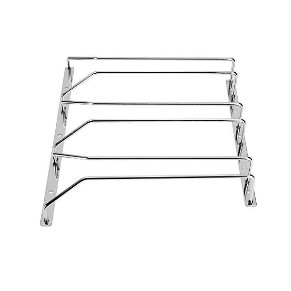 キャビネットの下にクローム仕上げの厚みのあるワイングラスラック。2*3列。 2列で4*6個、3列には6*9個のグラスを収納できます。 ガラスの底径により異なります。取り付けネジ付属、ネジカバーも付属。 取り付け簡単。魅力的な光沢仕上げ。 シ...