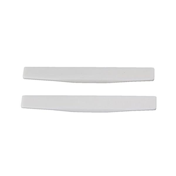 Yibuy 2個入れ 75mm ホワイト 骨ブリッジサドル アコースティックギター用 交換 スペアパーツ