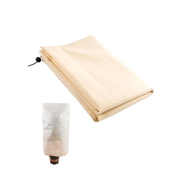 高品質で通気性のある不織布：この植物防寒カバーは、高品質な不織布を使用しており、優れた通気性を備えています。微細な通気孔により、冬でも植物が十分な空気循環を得られ、蒸れや湿気を防ぎ、健康で安全に冬を越すことができます。二重保護設計：シンプル...