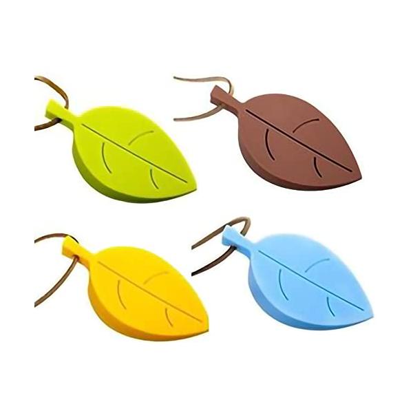 「高品質」柔らかいシリコン素材を使用することで、ドアとの摩擦を減らし、ドアを傷つけず、ドアを開閉するときに音が出ないため、あなたやあなたの家族への騒音を避けることができます。「スタイリッシュな外観」かわいい漫画の葉のドアストッパー、緑、黄、...