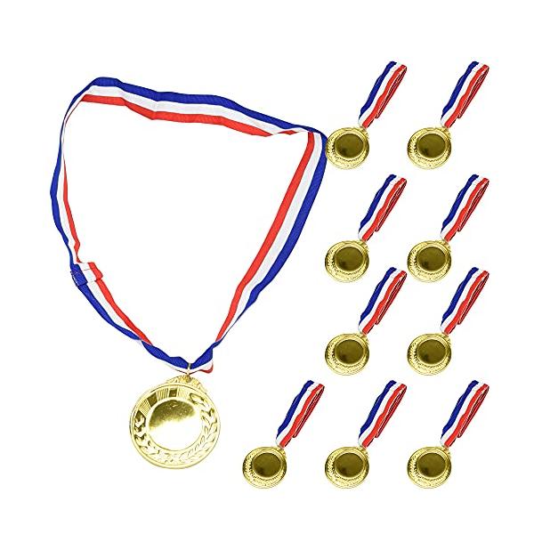 金メダル オリジナルメダル ゴールド 優勝 景品 運動会 お祭り スポーツ大会 イベント (10個セット)スポーツ＆アウトドア/スポーツケア・アクセサリ・競技備品/トロフィー・メダル