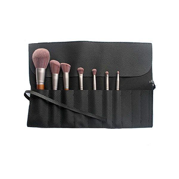 メイクブラシポーチ メイクブラシを1本ずつ整頓して収納できる巻きタイプのメイクブラシケースです。広げると使用したいブラシが一目で見え取出しやすいので、大変便利です。 高級PUレザー 高品質で耐久性のある、長持ちするための高品質のPUレザー製...