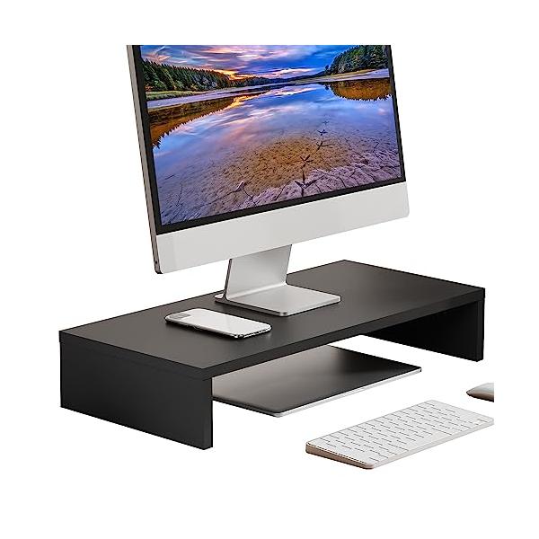 モニター台 シンプルな風格、机上台にモニターを乗せることで画面の位置を上げ見やすくすることができるモニタースタンドです。 収納力抜群 超強い収納能力、仕事スペースを解放します。キーボードやマウスをモニター台の下に収納することで、デスクを広く...