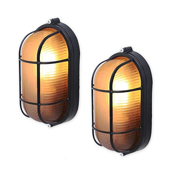 サイズ 縦 20cm 横 10.5cm 高さ 8.5cm 重さ 540g  電圧 111V-240V 対応可能 LED 5W  口金 26E/27E 素材 鉄 ガラス  色 黒　 セット内容 2個セット　※電球は付属しておりません。設置には...