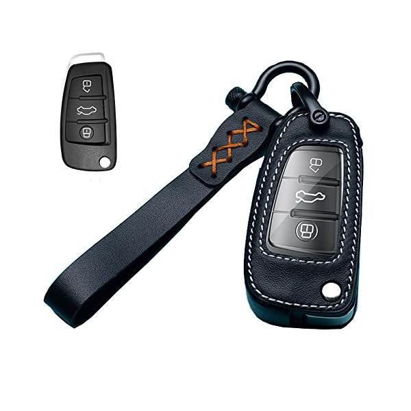 キーケース アウディ用 スマートキーケース キーカバー 3ボタン 本革 レザー アウディ 専用設計 Audi 新型 A1 A3 A6 Q2 Q3 Q7 TT T