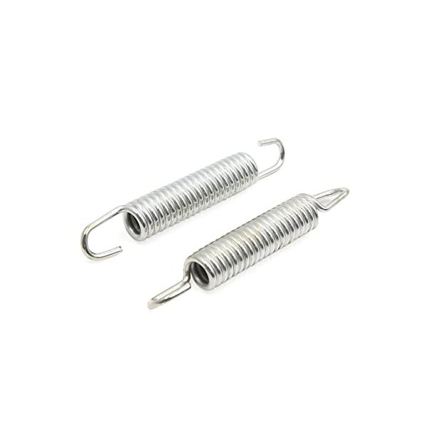 2個 金属製オートバイ用キックスタンドスプリングサイズ：寸法：10 x 1.5cm(L*D)、全長：102mm、ばね長さ：52mm、フック径:2.6mm、フック長さ：22.5mm機能 - 美しく機能的で、あなたの車の外観を向上させ、あなたの...